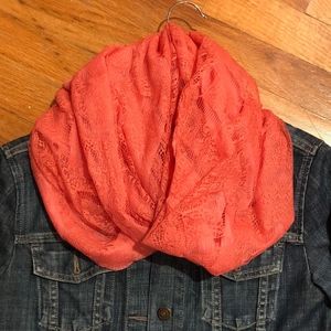 Coral Pink Infinity Scarf